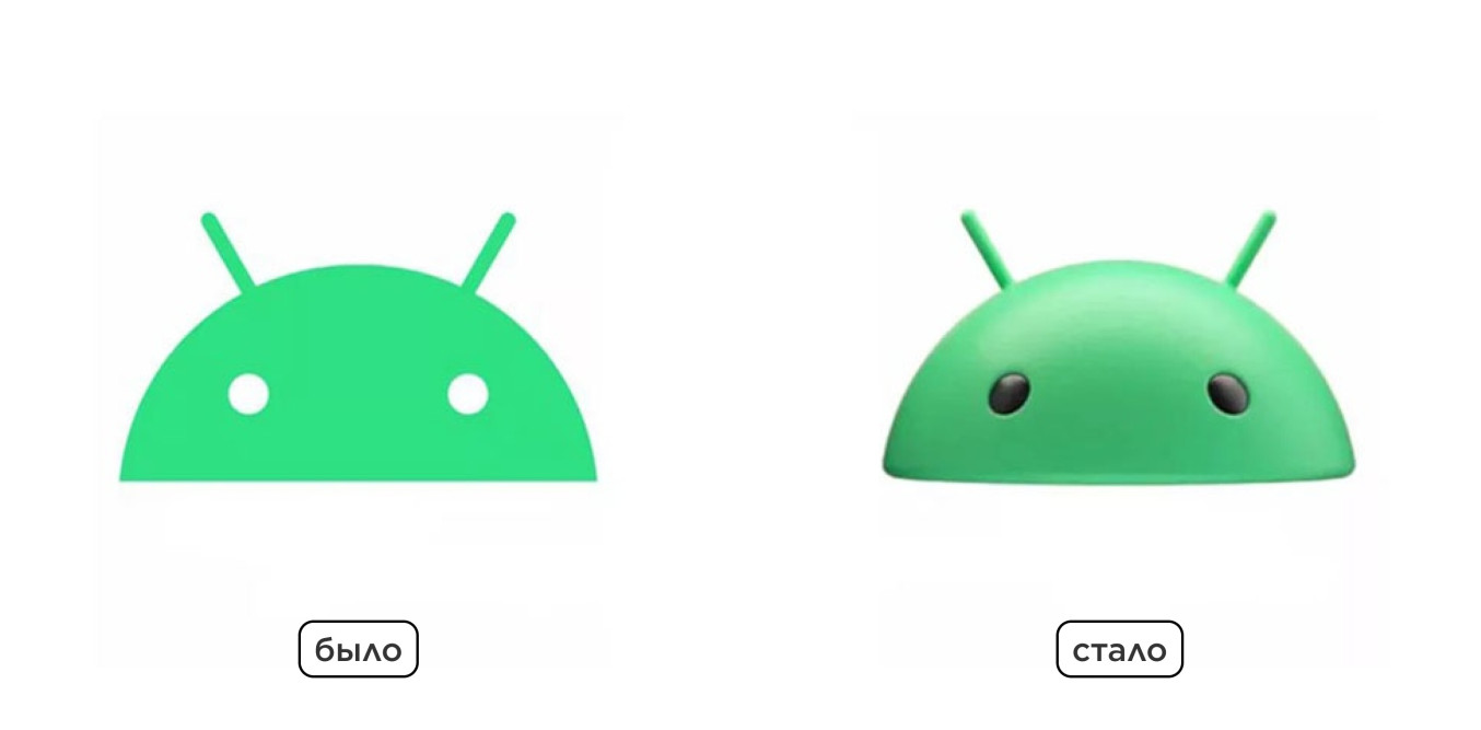 Обновленный логотип Android - дизайнерс